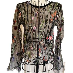 Nasty Gal Embroidered Shirt